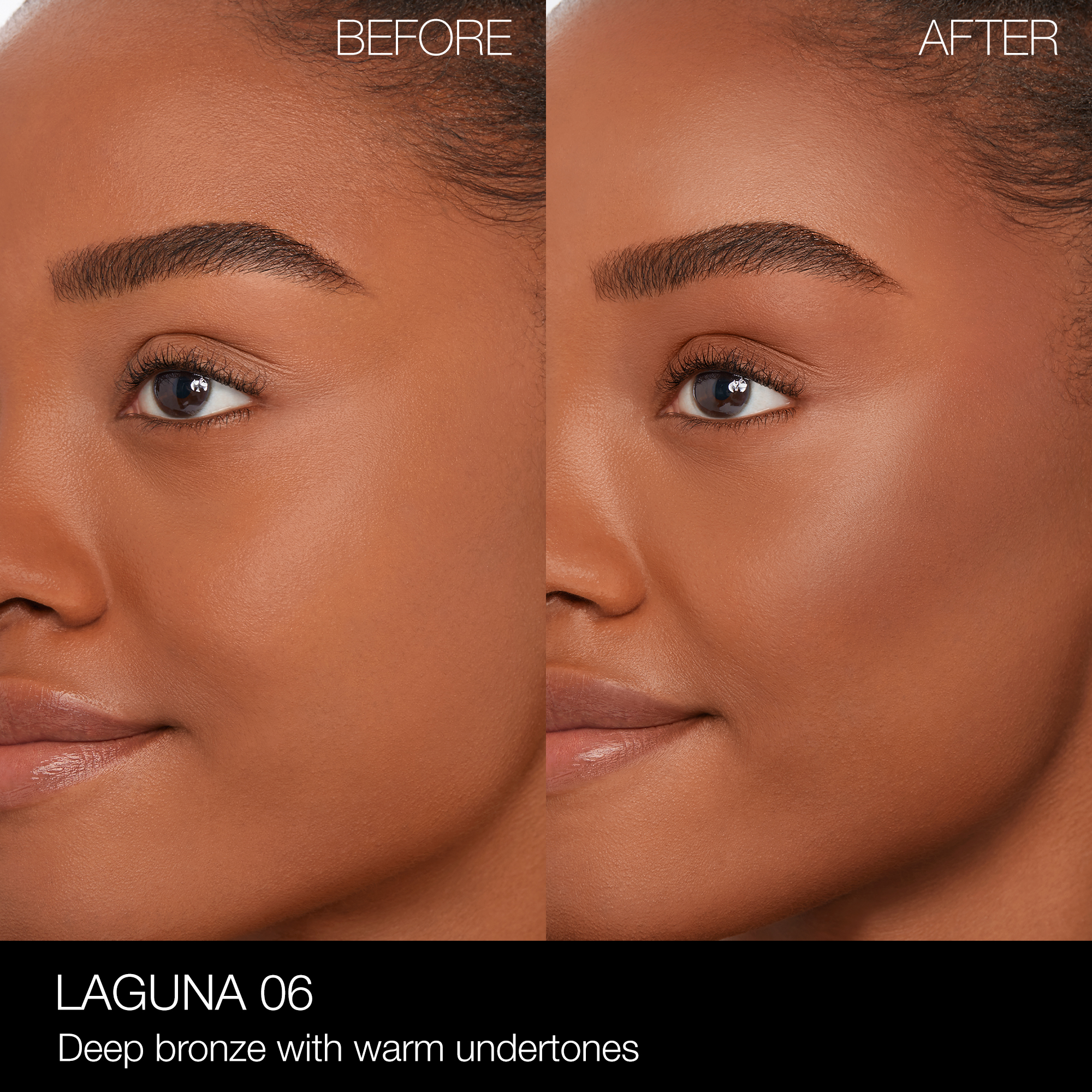 NARS_SP23_LagunaCollection_PDPCrop_OnModel_BeforeAfter_LagunaBronzingPowder_Laguna06