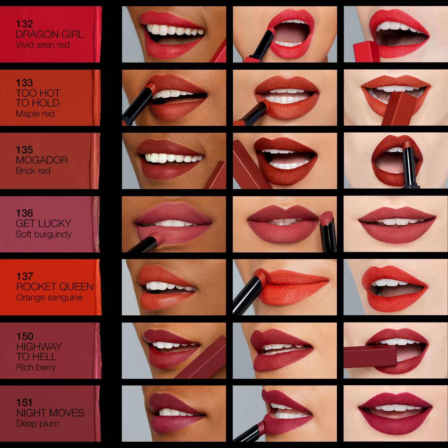 Powermatte Lipstick, NARS 11 Euro Assortment Powermatte Lipstick, NARS 11 Euro Assortment