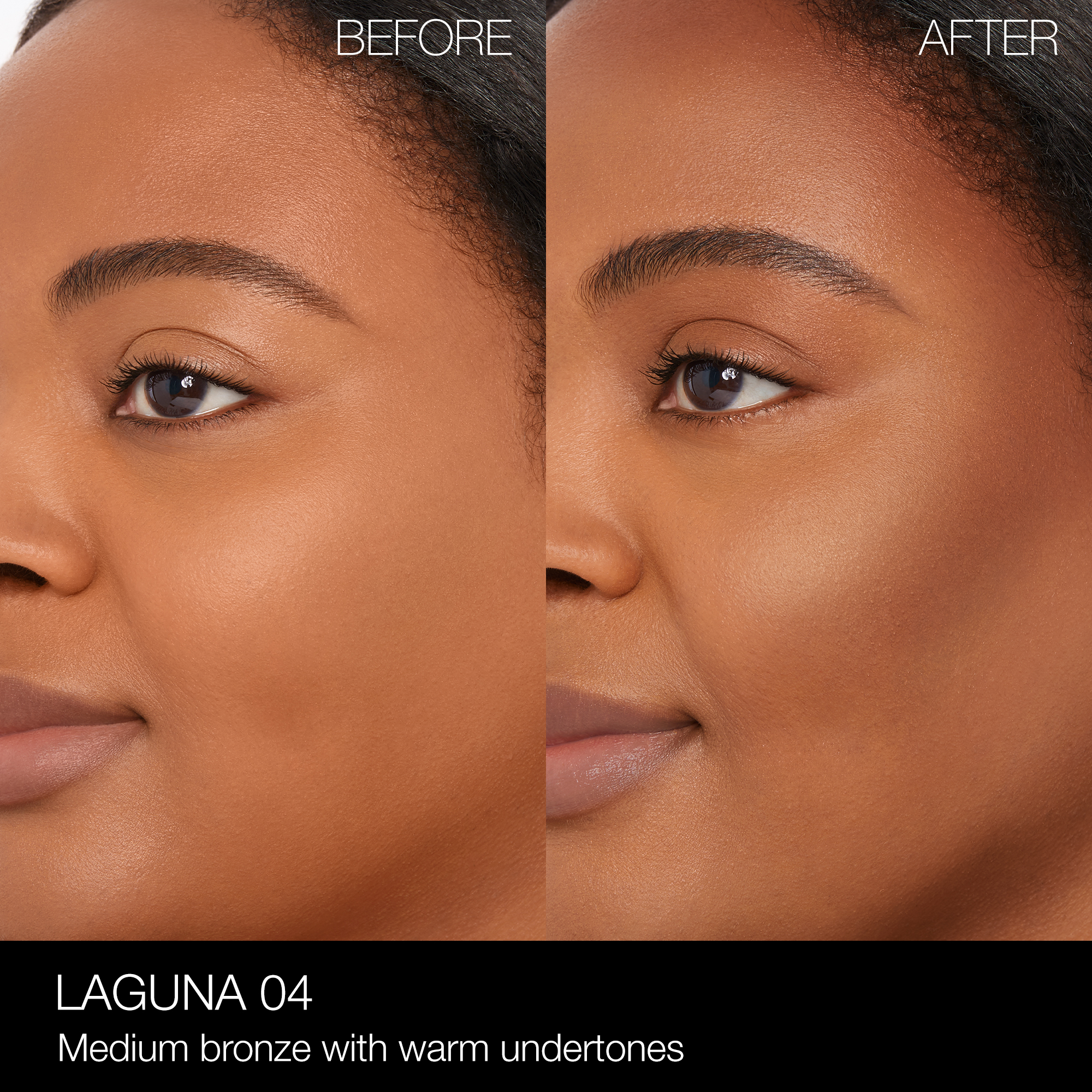 NARS_SP23_LagunaCollection_PDPCrop_OnModel_BeforeAfter_LagunaBronzingPowder_Laguna04